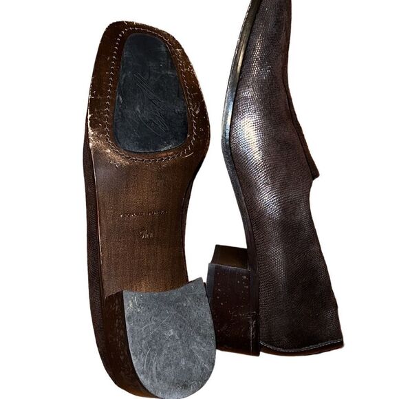 Donald Pliner Brown Metallic Leather 9 1/2 M - Picture 5 of 6